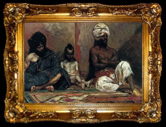 framed  unknow artist Arab or Arabic people and life. Orientalism oil paintings 610, ta009-2